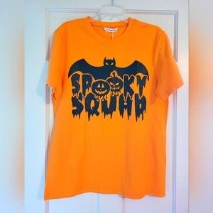PatPat Men's Halloween Spooky Squad Orange Short Sleeve Tshirt Size Medi…